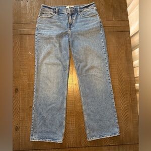 Abercrombie & Fitch Light Blue Low Rise Baggy Jeans